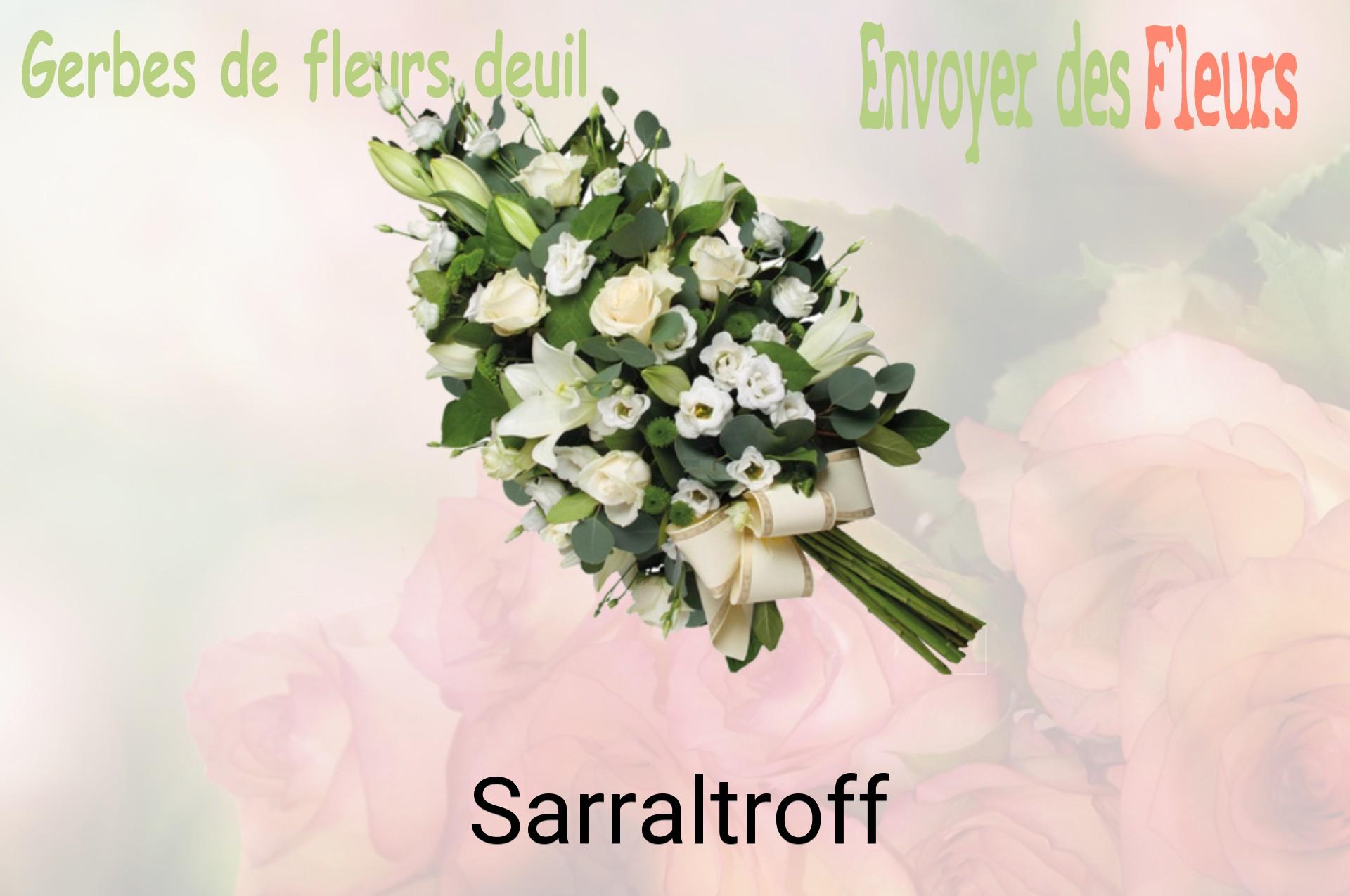 Gerbe de fleurs de deuil livrée à Sarraltroff